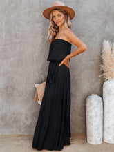 Vestido tubo largo escalonado